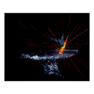 Blacksmith Hammering on Anvil Poster