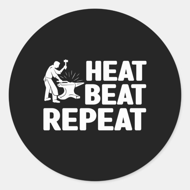 Blacksmith Iron Forging Metalsmith Metalworker Bla Classic Round Sticker (Front)