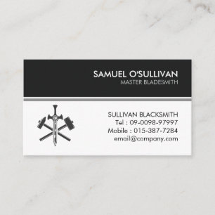 Blacksmith Iron Works Metal  Business Card