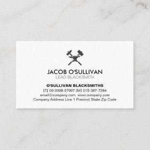 Blacksmith Iron Works Metal  Business Card