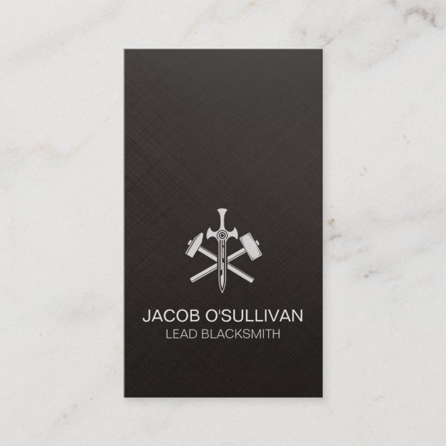 Blacksmith Iron Works Metal  Business Card (Front)