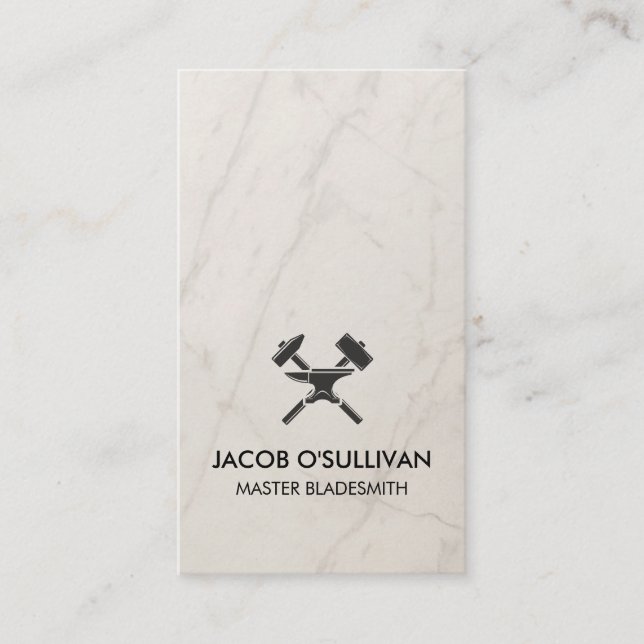 Blacksmith Iron Works Metal  Business Card (Front)