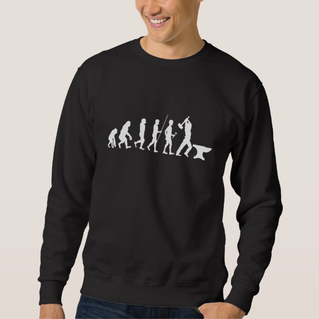 Blacksmith Men Forging Pliers Anvil Sweatshirt (Front)