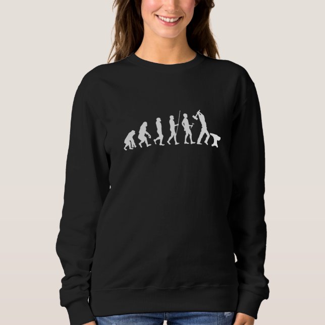 Blacksmith Men Forging Pliers Anvil Sweatshirt (Front)