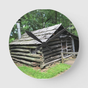 Blacksmith Shop at Mabry Mill, Virginia Poster Round Clock