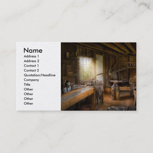 Blacksmith - That's got a nice ring to it Business Card (Front)