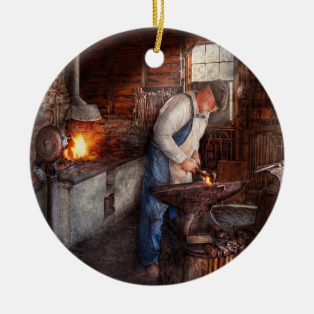 Blacksmith - The Smith Ceramic Ornament (Front)