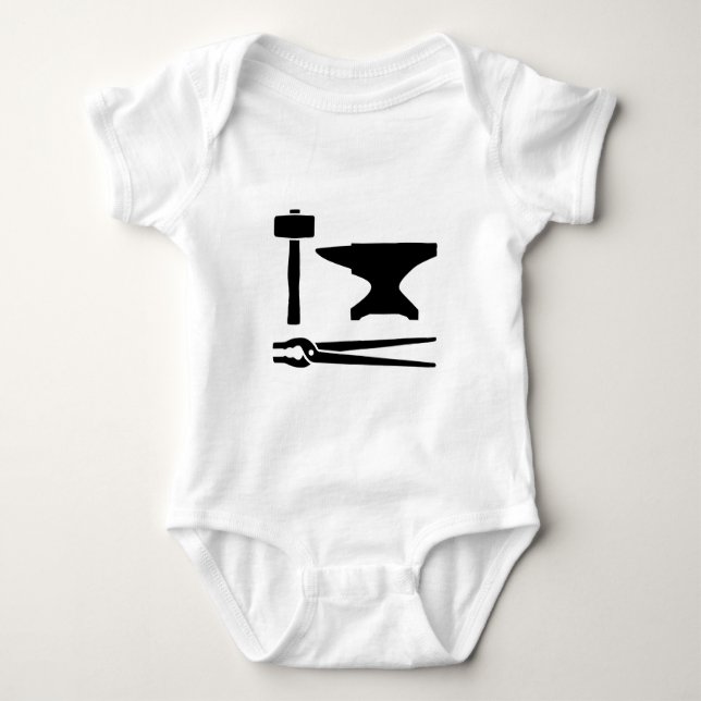 Blacksmith tools baby bodysuit (Front)
