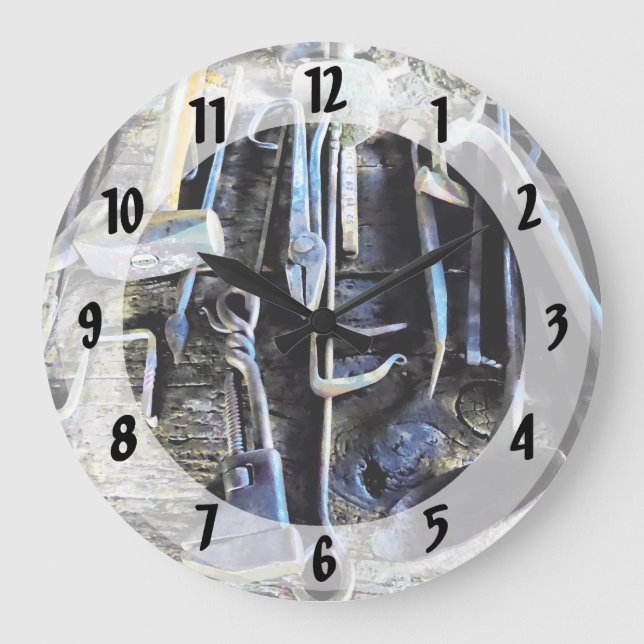 Blacksmith Tools Large Clock (Front)