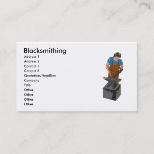 Blacksmithing Business Card