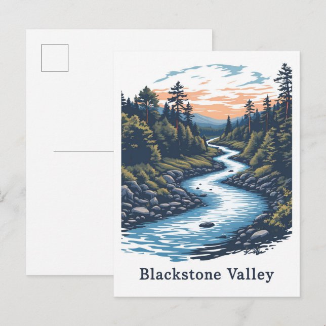 Blackstone Valley Massachusetts USA Travel Postcard (Front/Back)