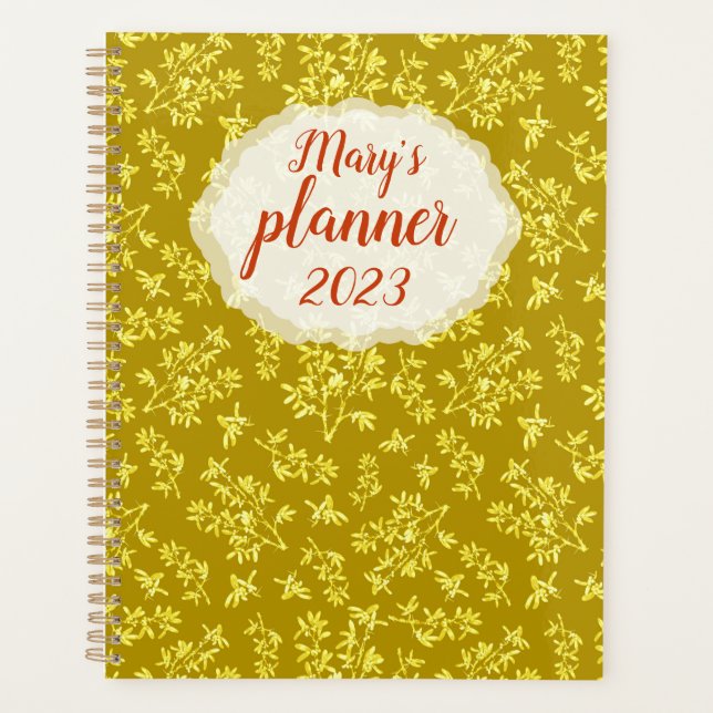 Blackthorn gold personalized   planner (Front)