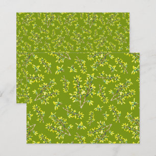 Blackthorn green scrapbook paper