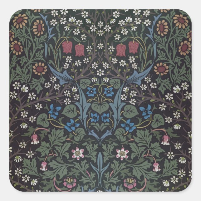 'Blackthorn' wallpaper design, 1892 Square Sticker (Front)