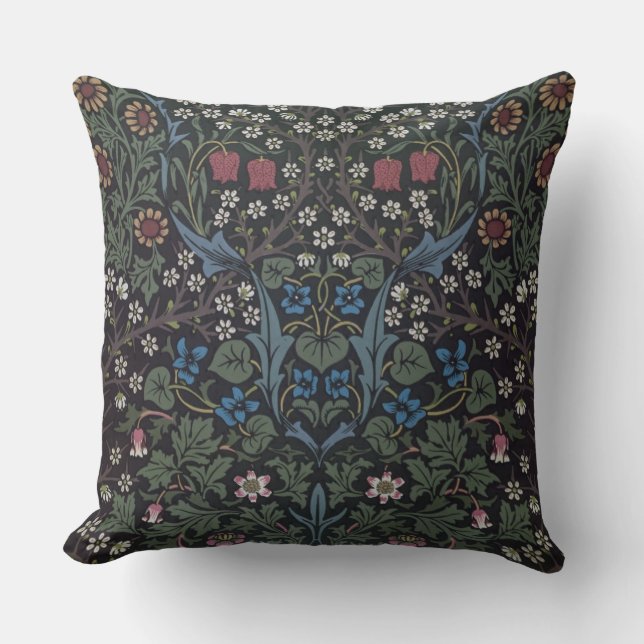 'Blackthorn' wallpaper design, 1892 Throw Pillow (Front)