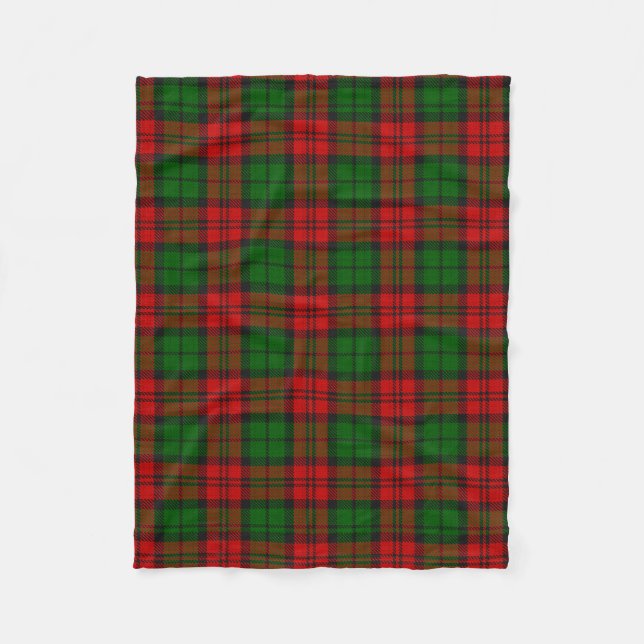 Blackwatch Campbell Tartan Red Green Plaid Fleece Blanket (Front)