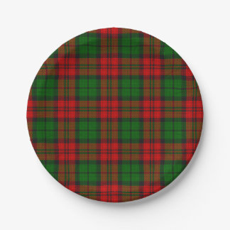 Blackwatch Campbell Tartan Red Green Plaid Paper Plate