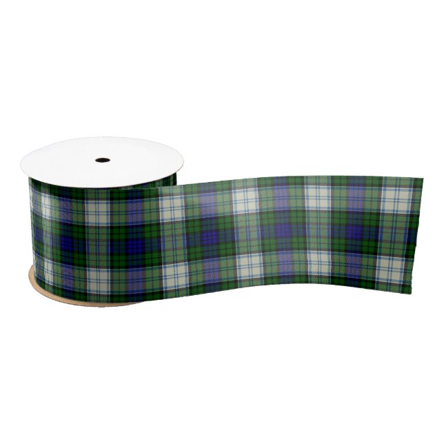 Blackwatch Dress Modern Tartan Plaid Pattern Satin Ribbon (Spool)