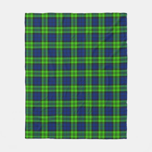 Blackwatch Plaid Tartan Fleece Blanket (Front)
