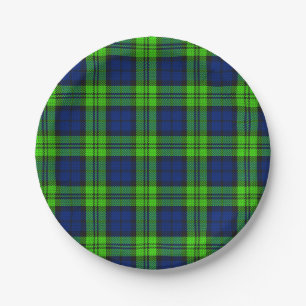 Blackwatch Plaid Tartan Paper Plate