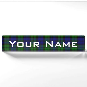 Blackwatch tartan Campbell clan Nameplate