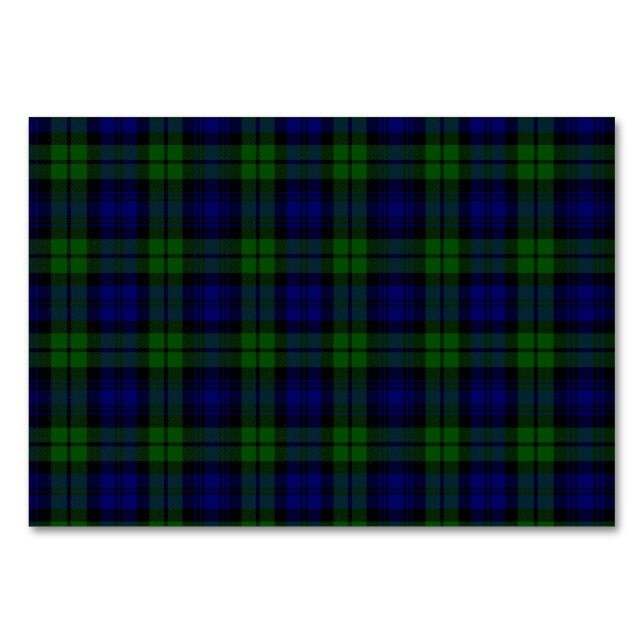 Blackwatch tartan Campbell clan Table Number (Front)
