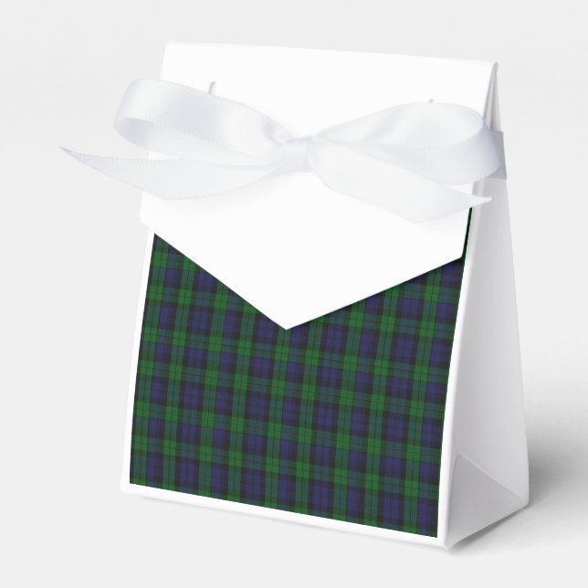 Blackwatch Tartan Favor Box (Front Side)