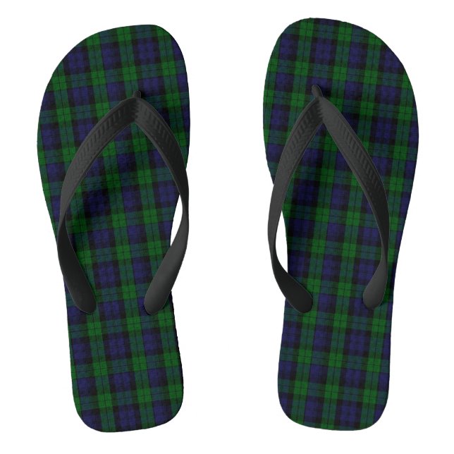 Blackwatch Tartan Flip Flops (Footbed)