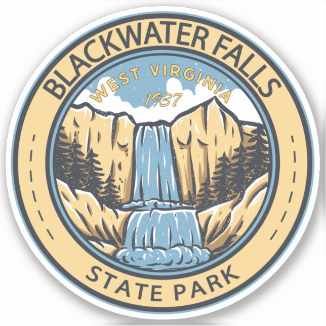 Blackwater Falls State Park West Virginia Badge (Front)