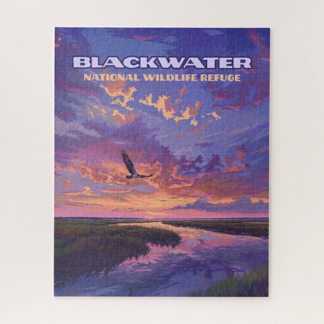 Blackwater National Wildlife Refuge Park Maryland  Jigsaw Puzzle (Vertical)