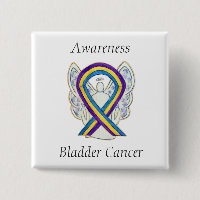 Bladder Cancer Angel Awareness Ribbon Pins