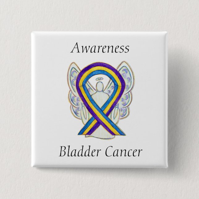 Bladder Cancer Angel Awareness Ribbon Pins (Front)