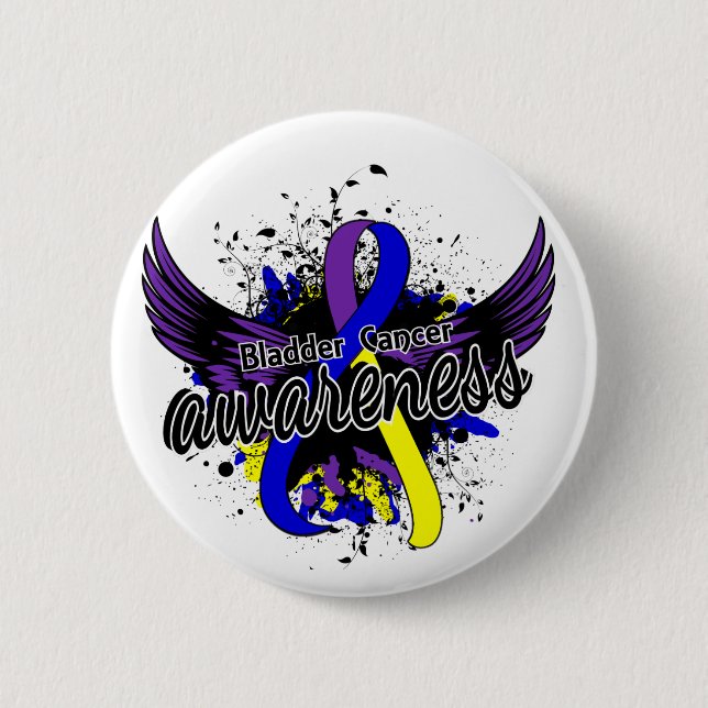 Bladder Cancer Awareness 16 2 Inch Round Button (Front)