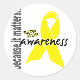 Bladder Cancer Awareness Classic Round Sticker