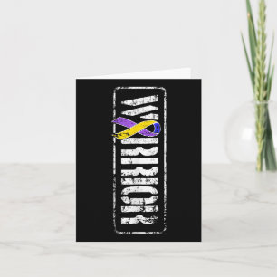 Bladder Cancer Awareness - Military Warrior Ribbon Card