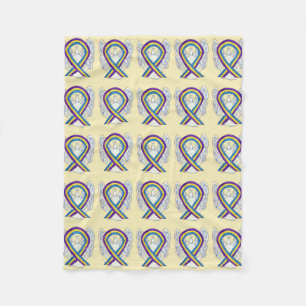 Bladder Cancer Awareness Ribbon Angel Blankets