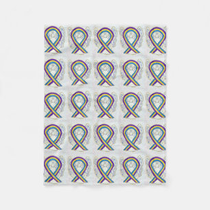 Bladder Cancer Awareness Ribbon Angel Blankets