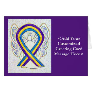 Bladder Cancer Awareness Ribbon Angel Cards