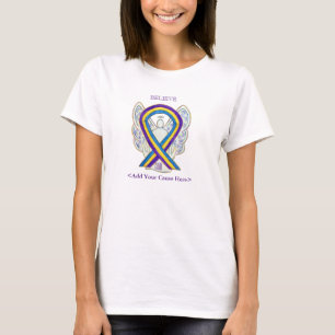 Bladder Cancer Awareness Ribbon Angel Custom Shirt