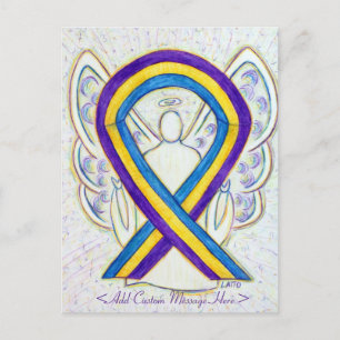 Bladder Cancer Awareness Ribbon Angel Postcard