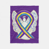 Bladder Cancer Awareness Ribbon Angel Soft Blanket
