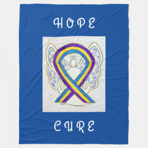 Bladder Cancer Awareness Ribbon Art Chemo Blanket