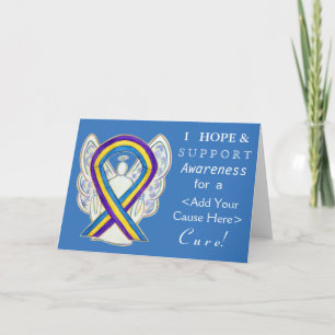Bladder Cancer Awareness Ribbon Custom Angel Cards