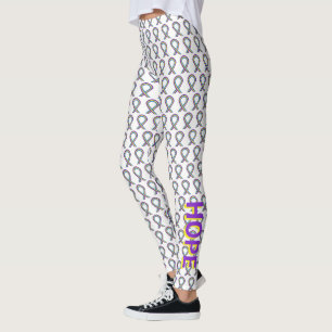 Bladder Cancer Awareness Ribbon Custom Leggings
