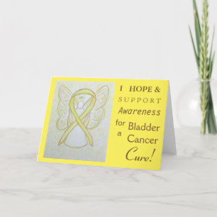 Bladder Cancer Awareness Ribbon Greeting Card