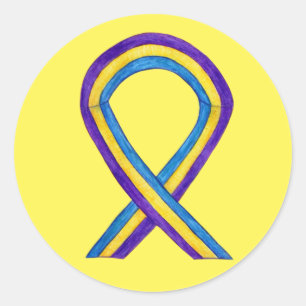 Bladder Cancer Awareness Ribbon Sticker Decals
