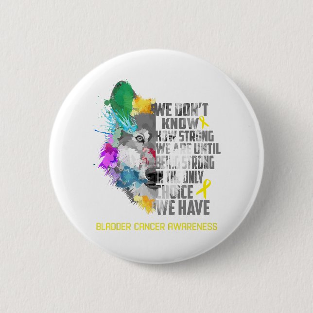 Bladder Cancer Awareness Ribbon Support Gifts 2 Inch Round Button (Front)