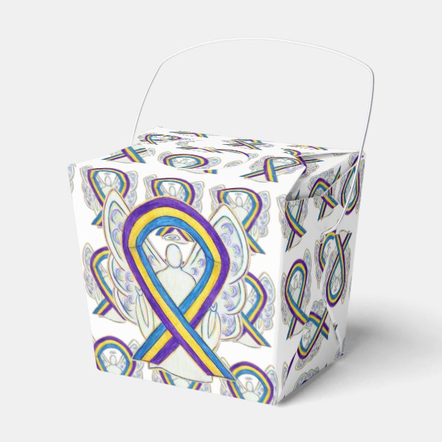 Bladder Cancer Awareness Ribbon Take Out Favour Bo Favor Box (Front Side)
