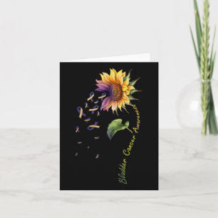 Bladder Cancer Awareness Sunflower Shirt  Card