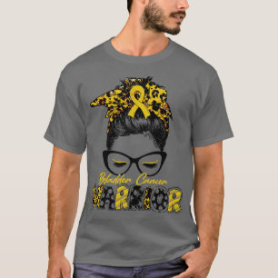 Bladder Cancer Awareness Warrior Women Glasse Mess T-Shirt